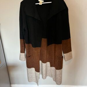 Women's Black, Brown, and Beige Sweater